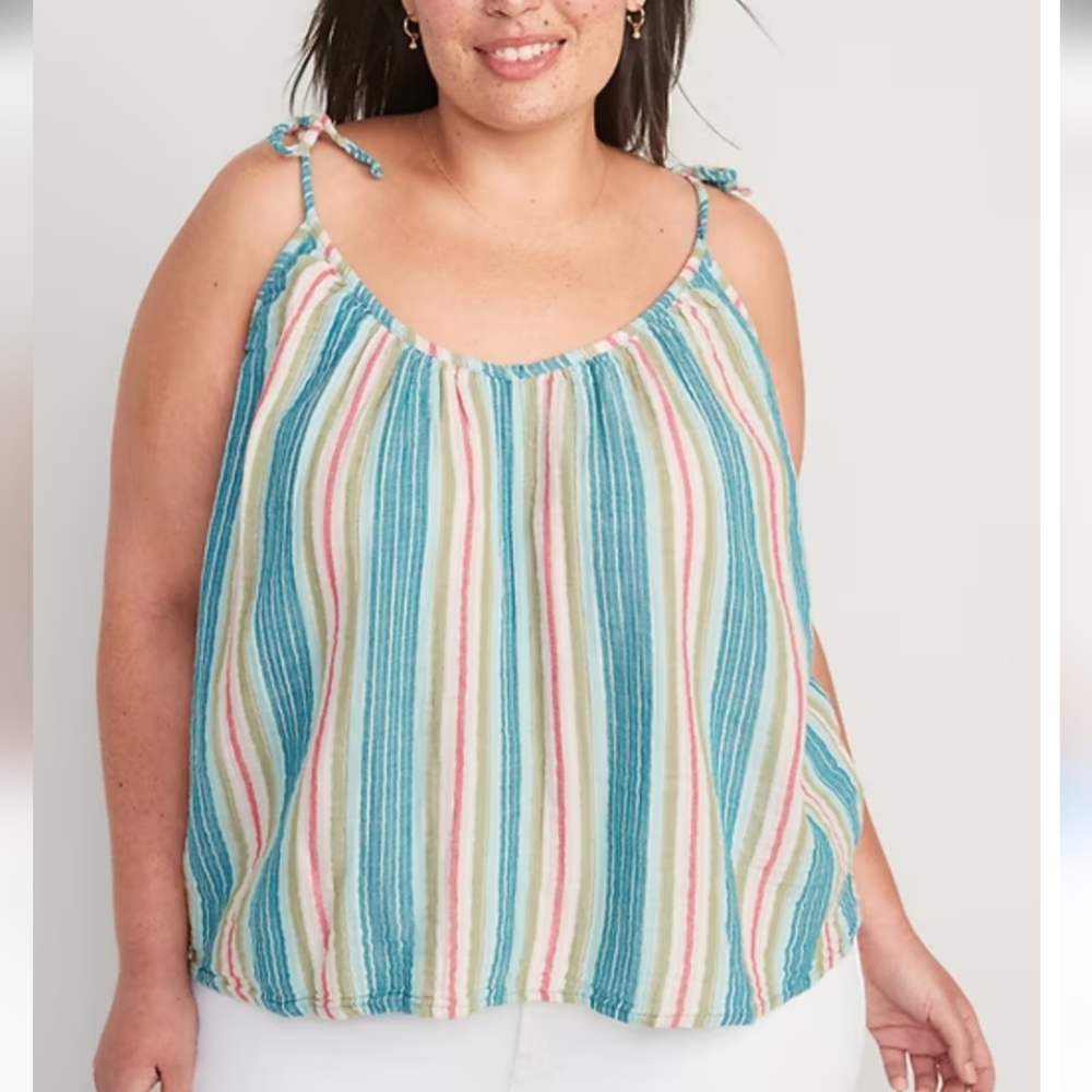 New Old Navy Stripe Tie-strap Cami Size 4X
